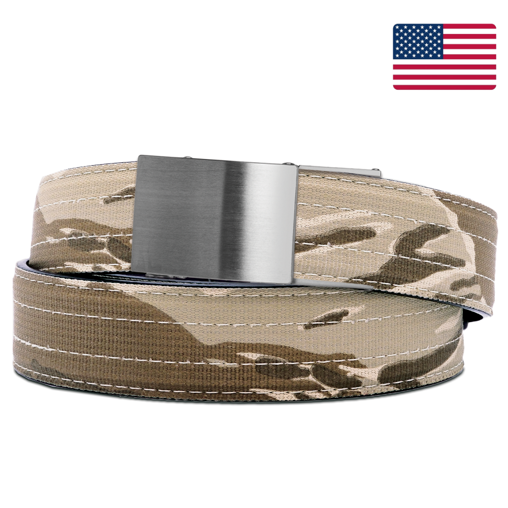 X SERIES BUCKLE | DESERT TIGER STRIPE TACTICAL NYLON GUN BELT 1.5