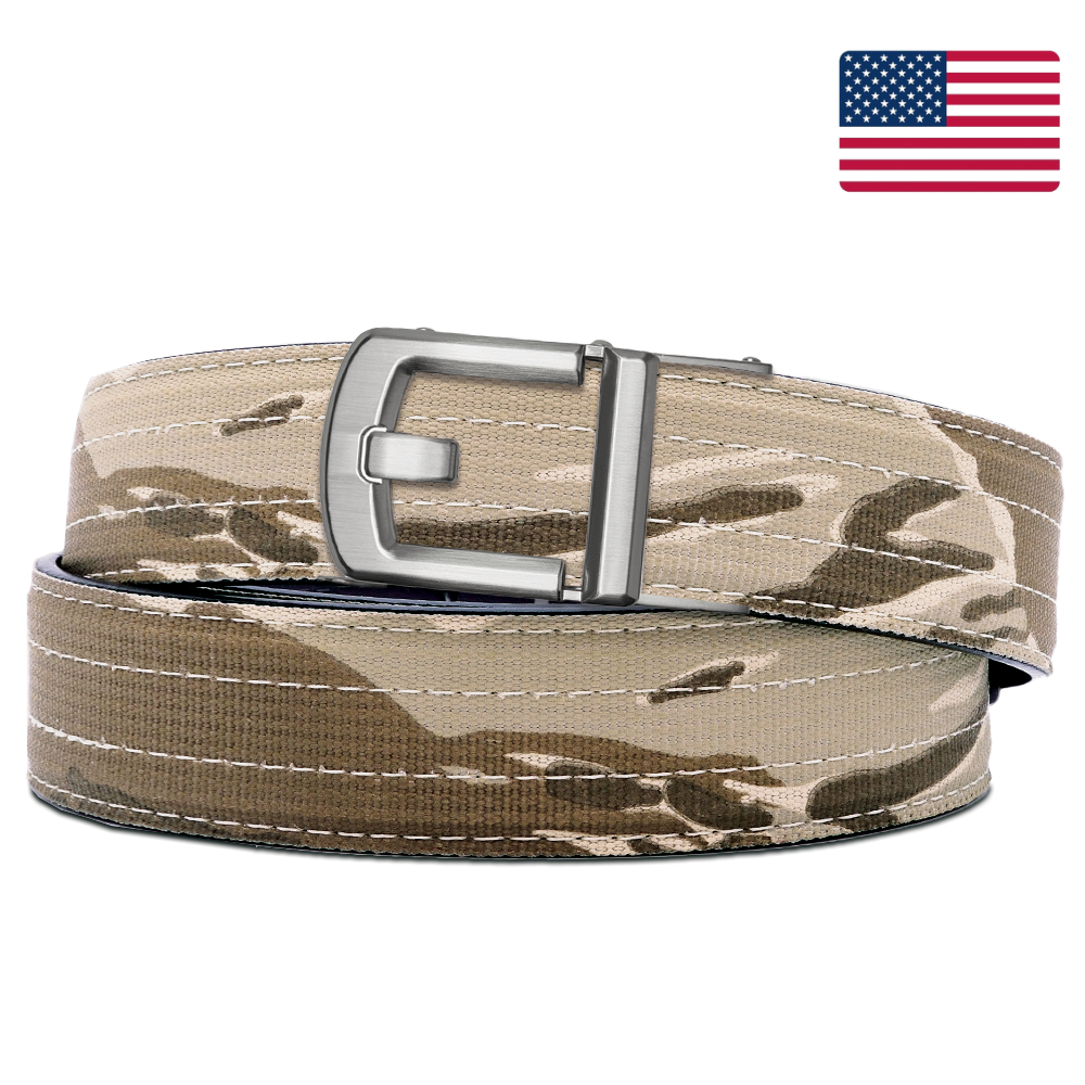 X SERIES BUCKLE | DESERT TIGER STRIPE TACTICAL NYLON GUN BELT 1.5