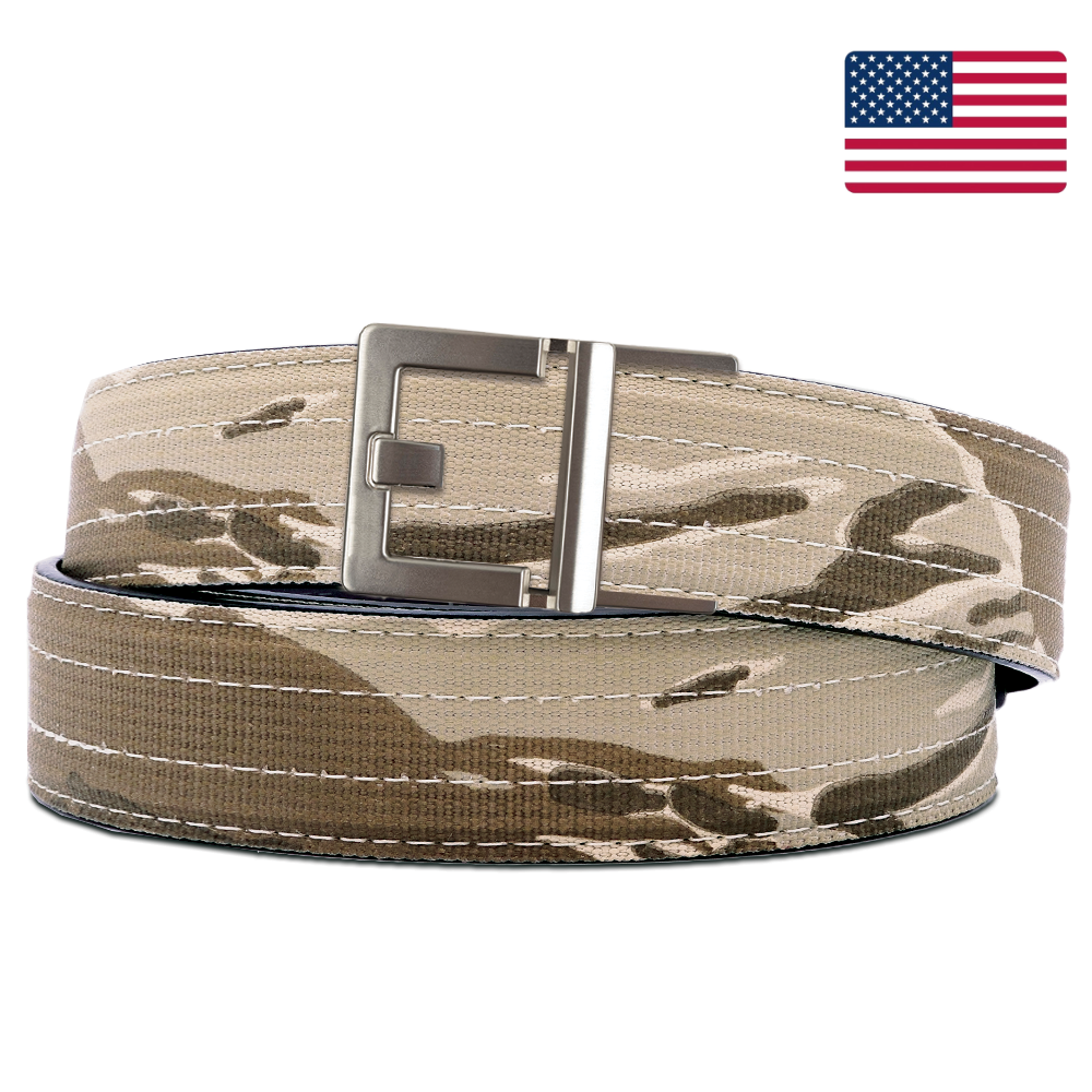 X SERIES BUCKLE | DESERT TIGER STRIPE TACTICAL NYLON GUN BELT 1.5