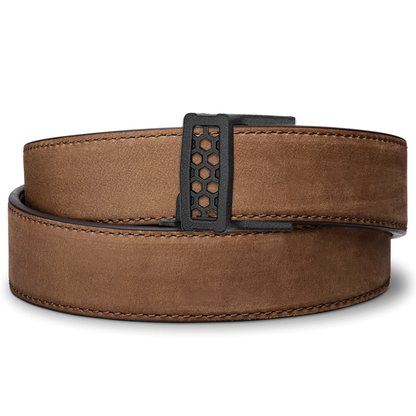 X SERIES BUCKLE  | BROWN BUFFALO LEATHER GUN BELT 1.5