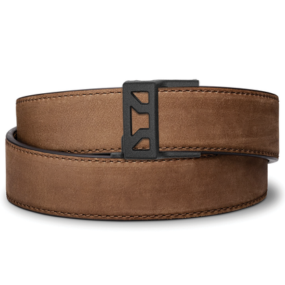 X SERIES BUCKLE  | BROWN BUFFALO LEATHER GUN BELT 1.5