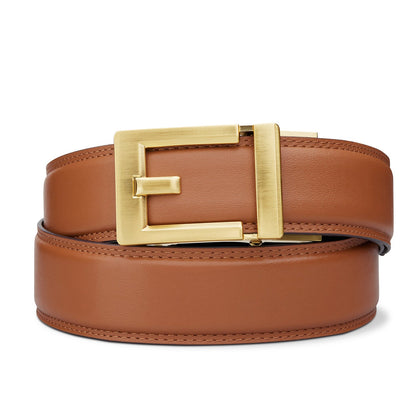 EXPRESS BRASS BUCKLE  |  CLASSIC LEATHER BELT 1.37