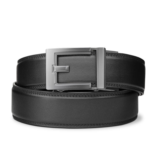 EXPRESS GUNMETAL BUCKLE  |  CLASSIC LEATHER BELT 1.37