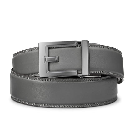 EXPRESS GUNMETAL BUCKLE  |  CLASSIC LEATHER BELT 1.37