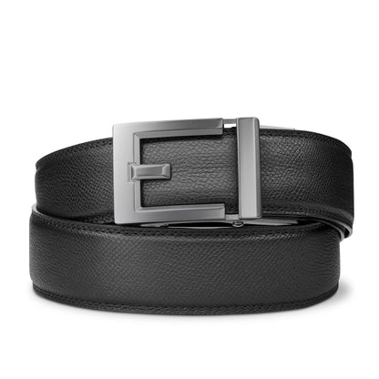 EXPRESS GUNMETAL BUCKLE  |  CLASSIC LEATHER BELT 1.37