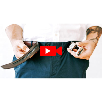 EXPRESS BRASS BUCKLE  |  CLASSIC LEATHER BELT 1.37
