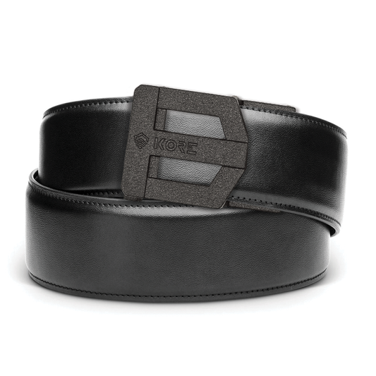 G3 BLACK BUCKLE | LEATHER GARRISON GUN BELT 1.75