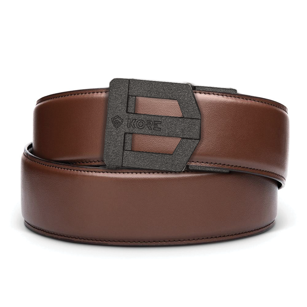 G3 BLACK BUCKLE | LEATHER GARRISON GUN BELT 1.75