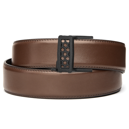X SERIES BUCKLE  | BROWN LEATHER GUN BELT 1.5