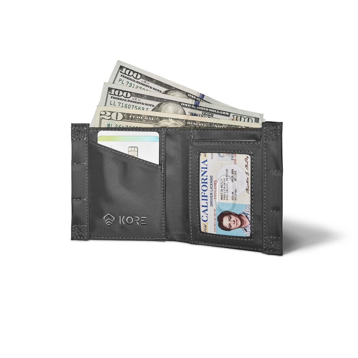 GRAY TACTICAL BIFOLD WALLET