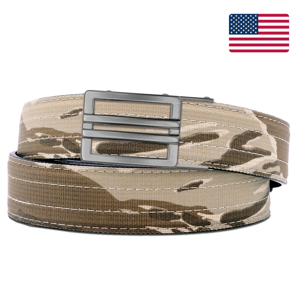 X SERIES BUCKLE | DESERT TIGER STRIPE TACTICAL NYLON GUN BELT 1.5