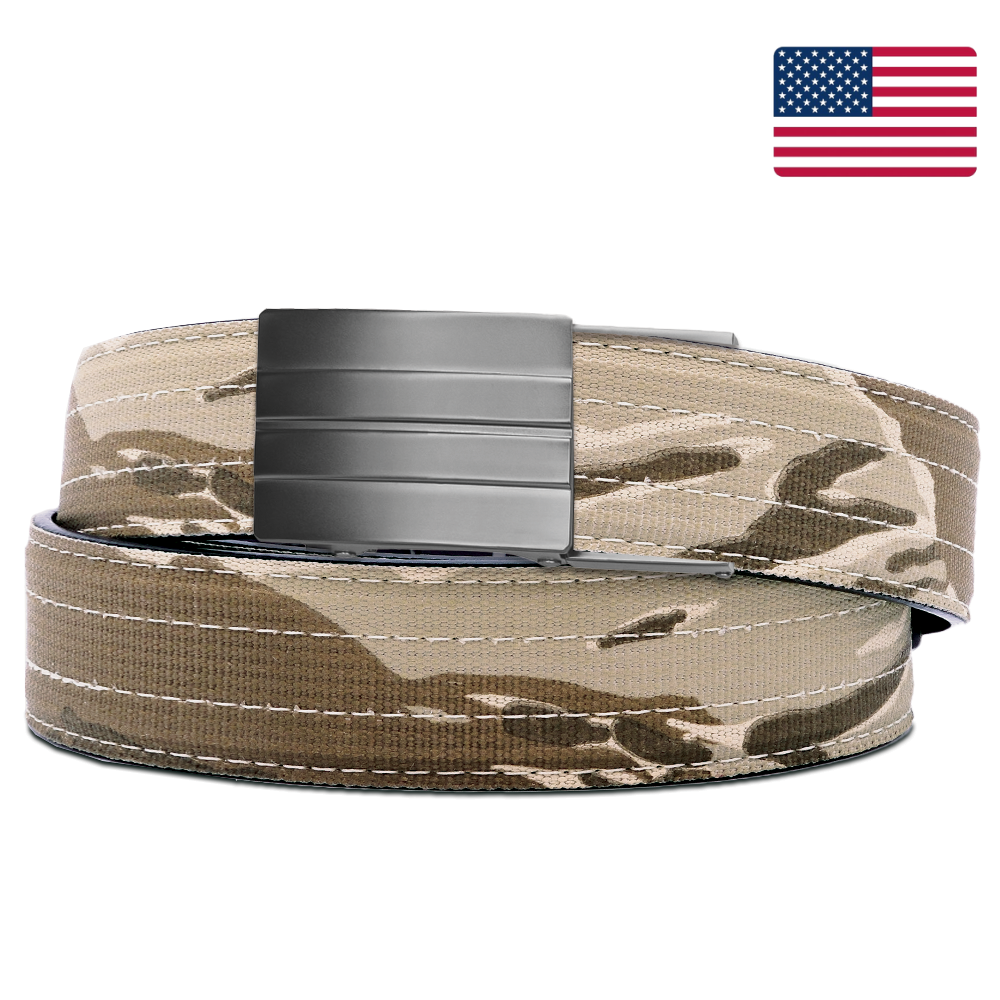 X SERIES BUCKLE | DESERT TIGER STRIPE TACTICAL NYLON GUN BELT 1.5