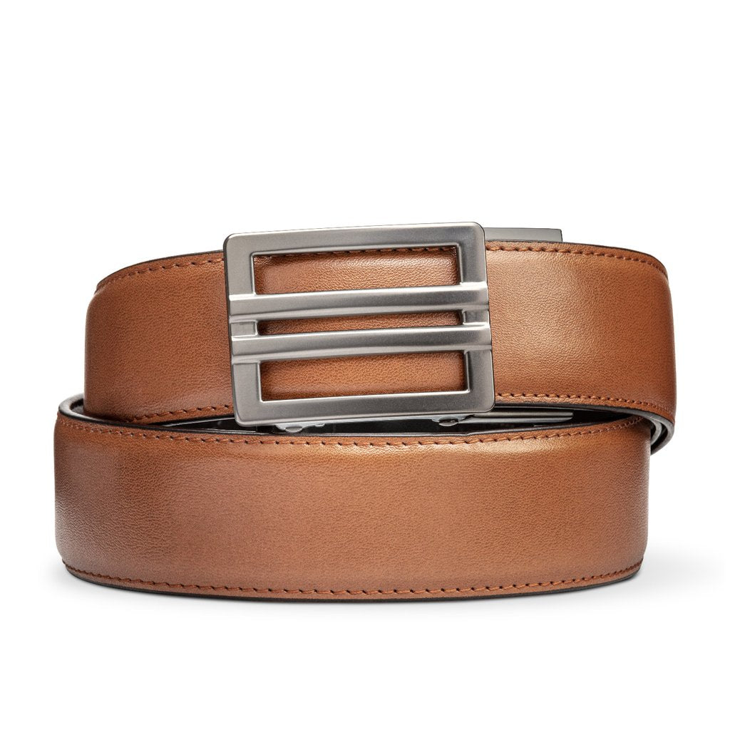 X SERIES BUCKLE  | TAN LEATHER GUN BELT 1.5
