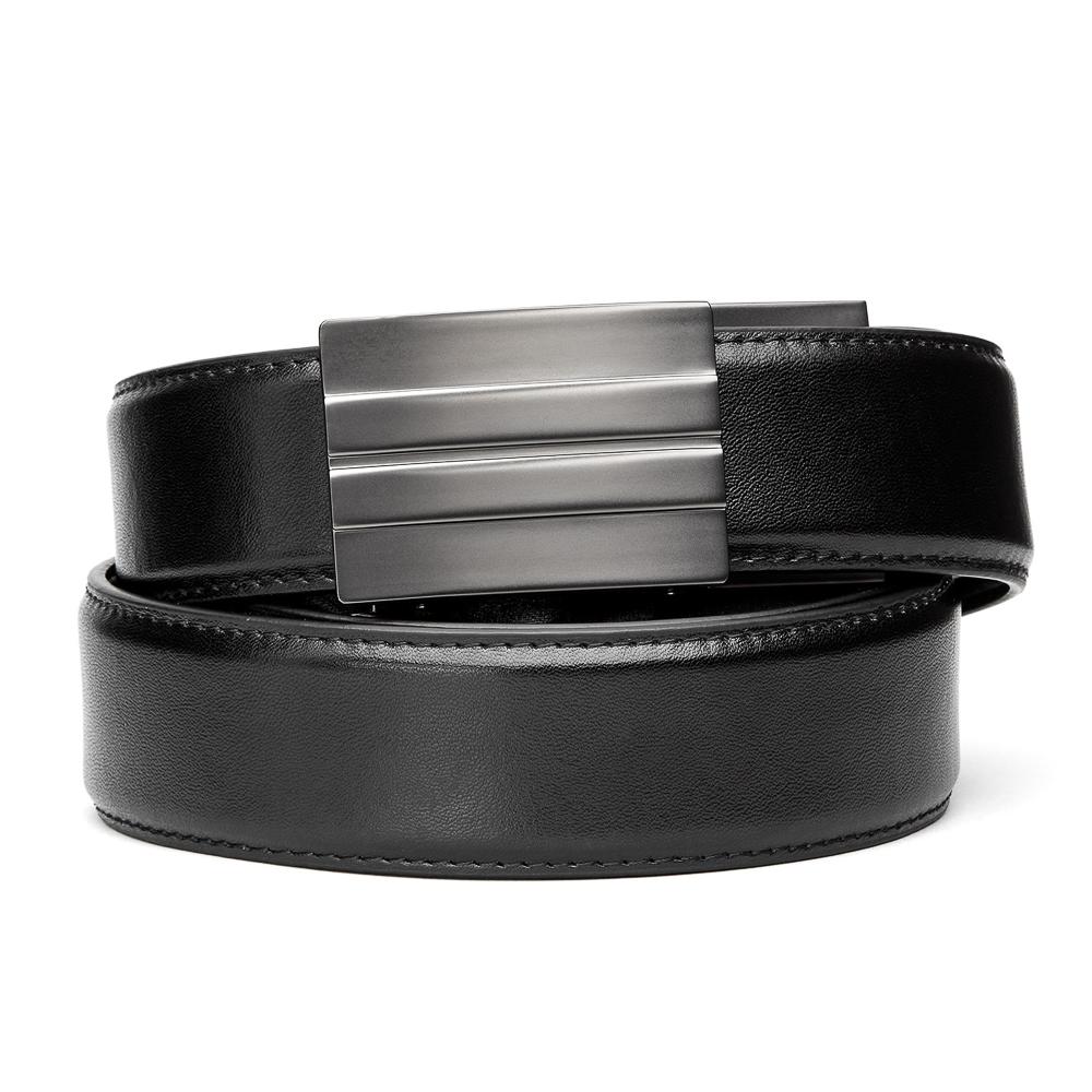 X SERIES BUCKLE  | BLACK LEATHER GUN BELT 1.5