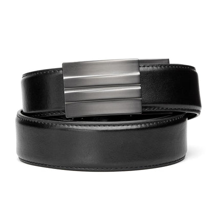 X SERIES BUCKLE  | BLACK LEATHER GUN BELT 1.5