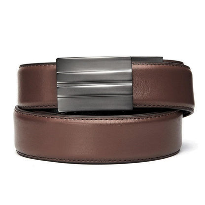 X SERIES BUCKLE  | BROWN LEATHER GUN BELT 1.5