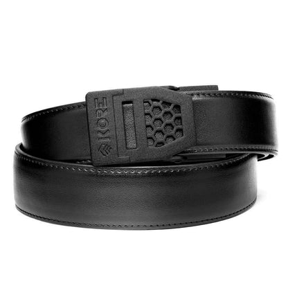 X SERIES BUCKLE  | BLACK LEATHER GUN BELT 1.5