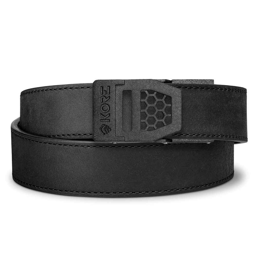 X SERIES BUCKLE  | BLACK BUFFALO LEATHER GUN BELT 1.5