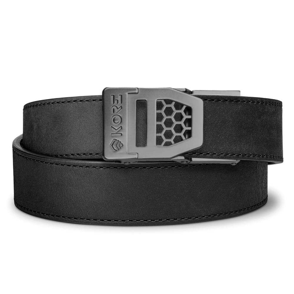 X SERIES BUCKLE  | BLACK BUFFALO LEATHER GUN BELT 1.5
