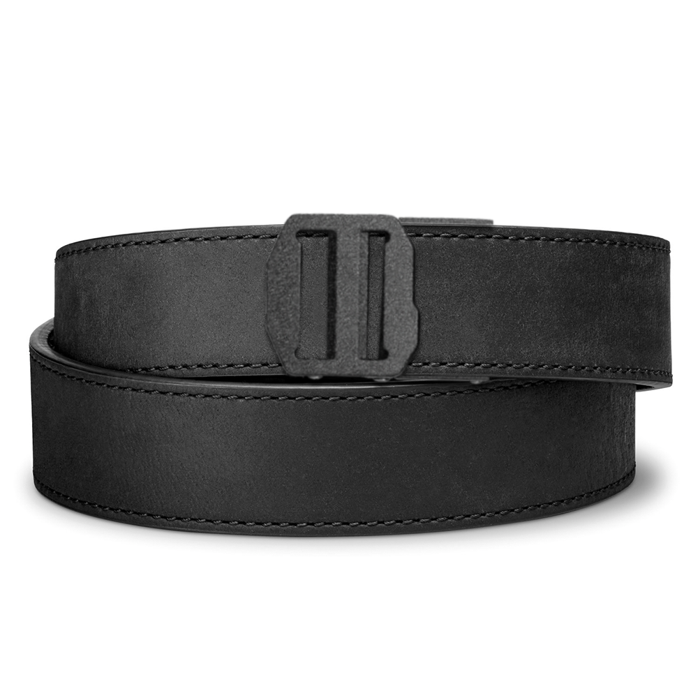 X SERIES BUCKLE  | BLACK BUFFALO LEATHER GUN BELT 1.5