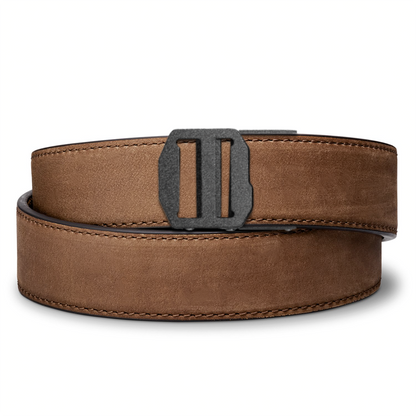 X SERIES BUCKLE  | BROWN BUFFALO LEATHER GUN BELT 1.5