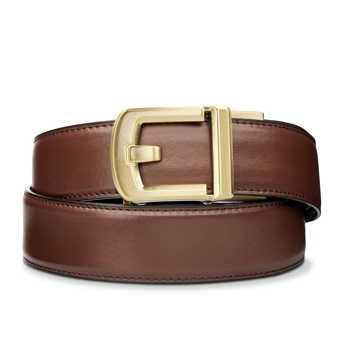 X SERIES BUCKLE  | BROWN LEATHER GUN BELT 1.5