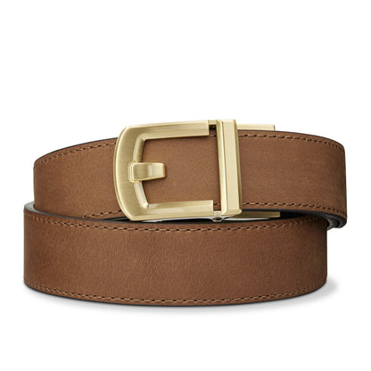 X SERIES BUCKLE  | BROWN BUFFALO LEATHER GUN BELT 1.5
