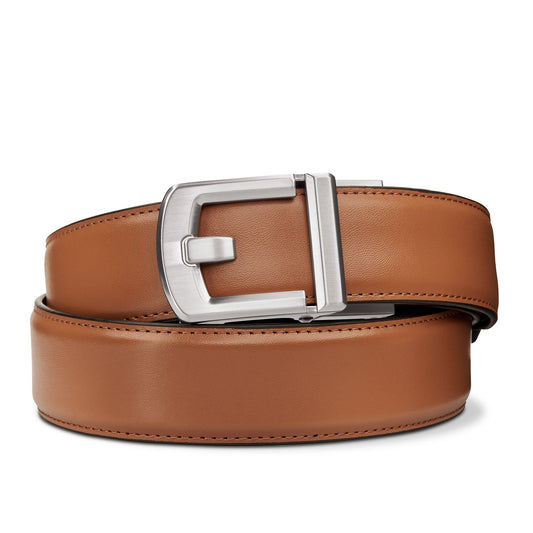 X SERIES BUCKLE  | TAN LEATHER GUN BELT 1.5